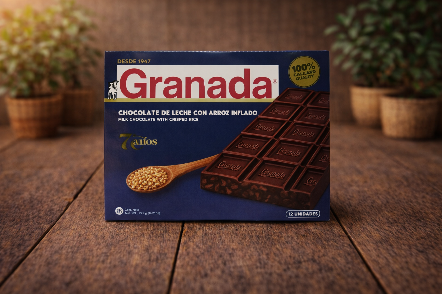 Chocolate Granada con Arroz Inflado 12uds