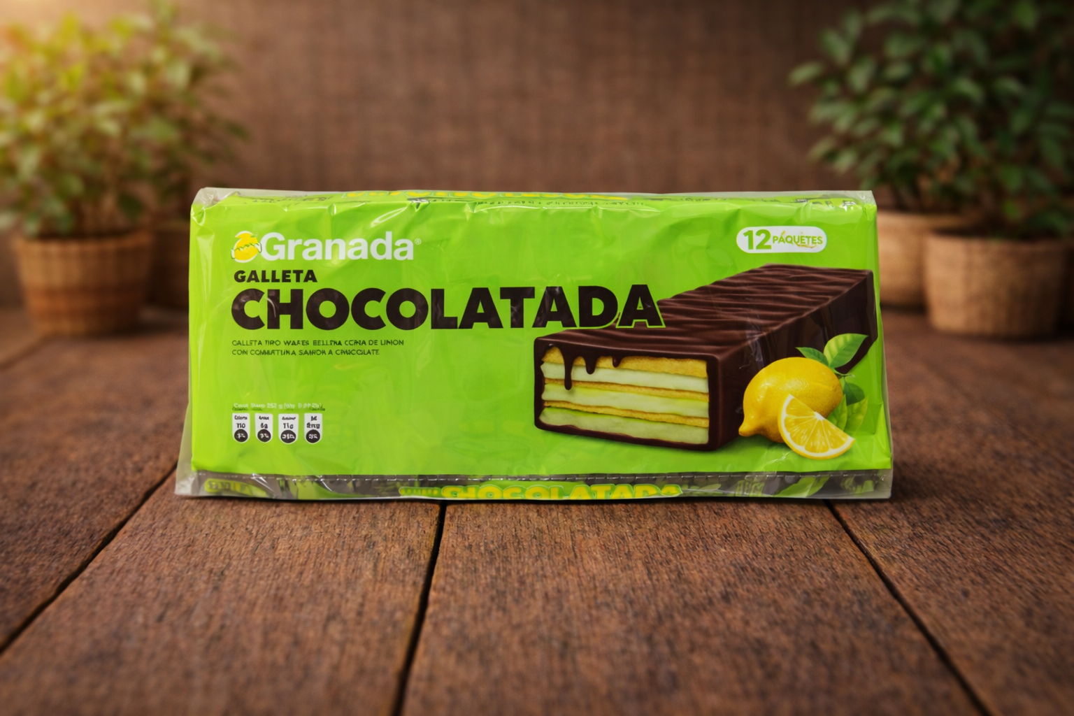 Galleta Chocolatada Limón 12uds